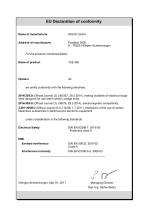 Declaration of conformity TSE 400